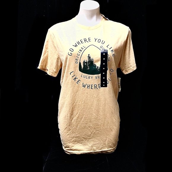Lucky Brand Gold Tee Shirt - New with Tags - Picture 2 of 5